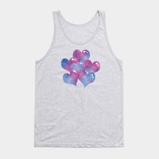 Bouquet of Galaxy Heart Balloons Tank Top